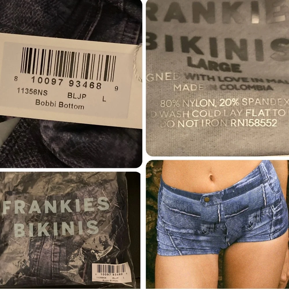 Frankies Bikini Bree Keyhole Crop Top and Bobbi Boy Short Bikini Set NWT